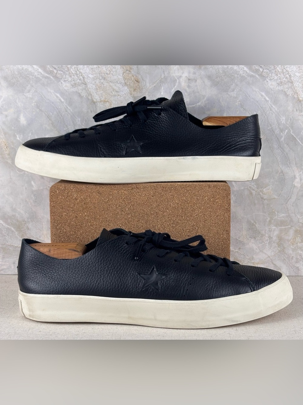 Converse One Star Leather Ox Black Low Top Sneakers Men’s Size 11